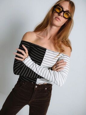 Permanent Vacation off-the-shoulder Top